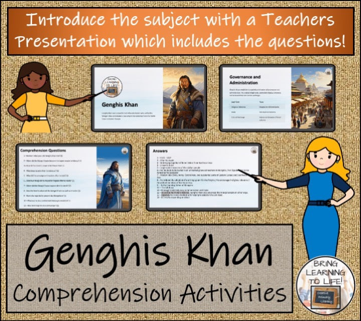 Genghis Khan Close Reading & Biography Bundle | 5th Grade & 6th Grade