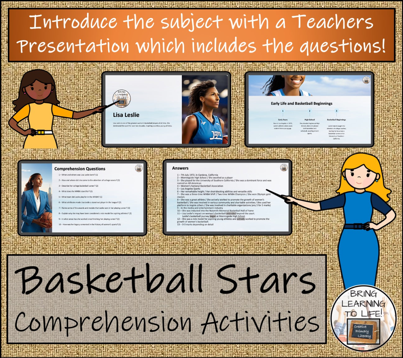 Greatest Basketball Players Close Reading Comprehension Bundle | 5th & 6th Grade