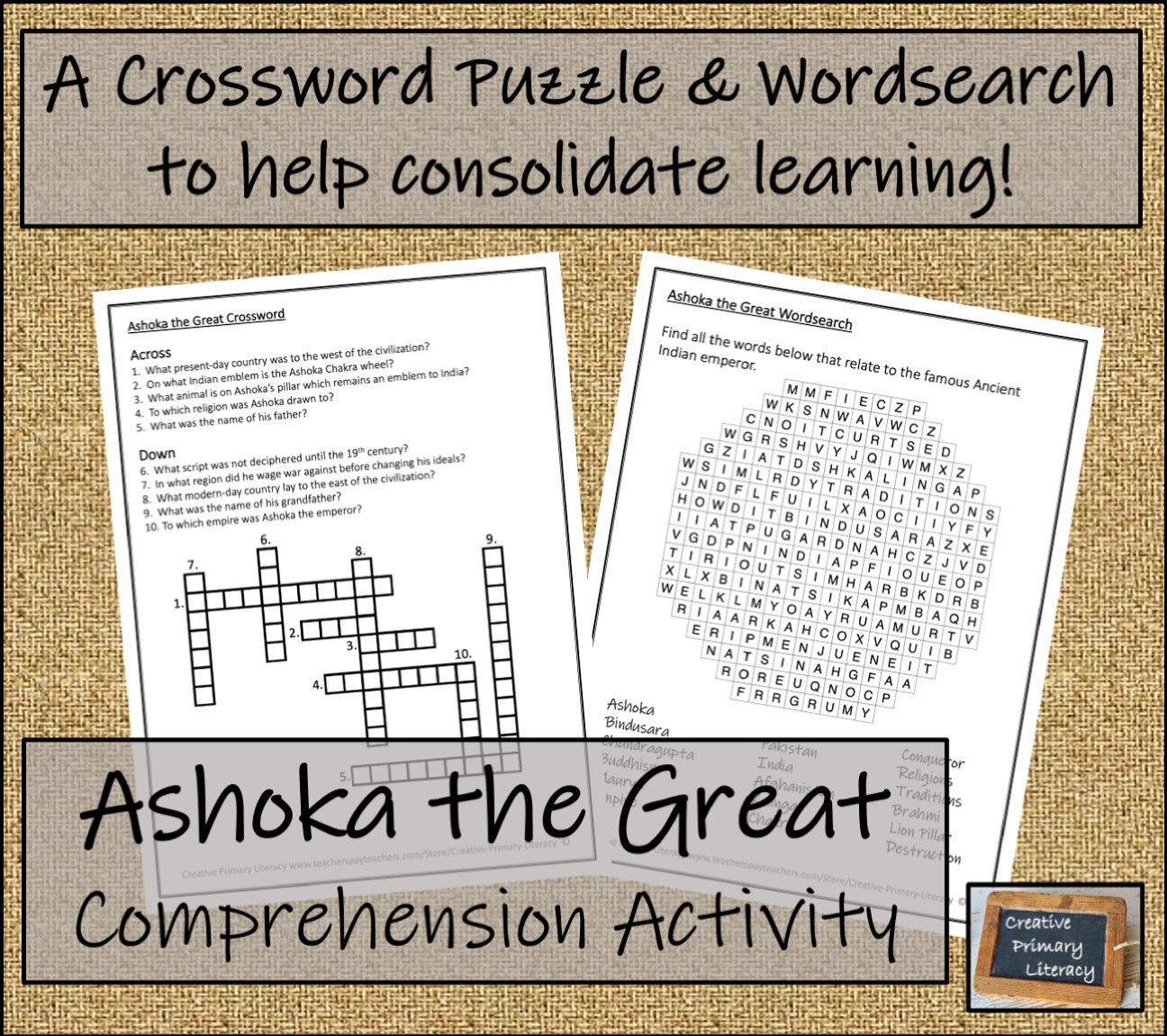 Ashoka the Great Close Reading & Biography Writing Bundle | 5th & 6th Grade