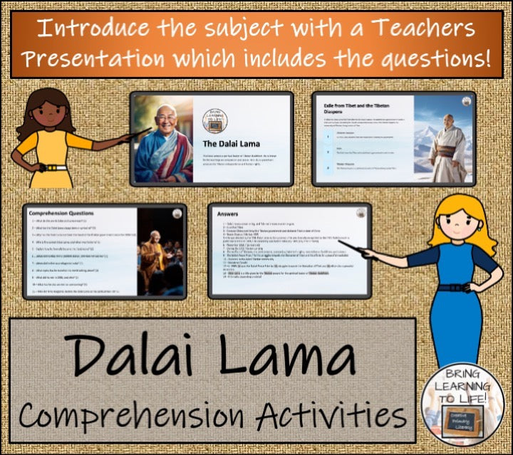 Dalai Lama Close Reading & Biography Bundle | 5th Grade & 6th Grade