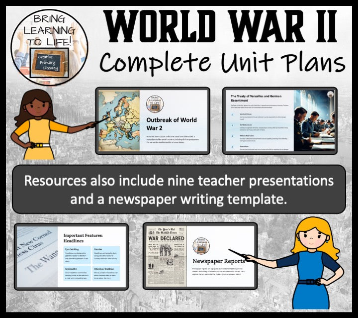 World War II Unit Plans and Resource Bundle | 5th Grade & 6th Grade