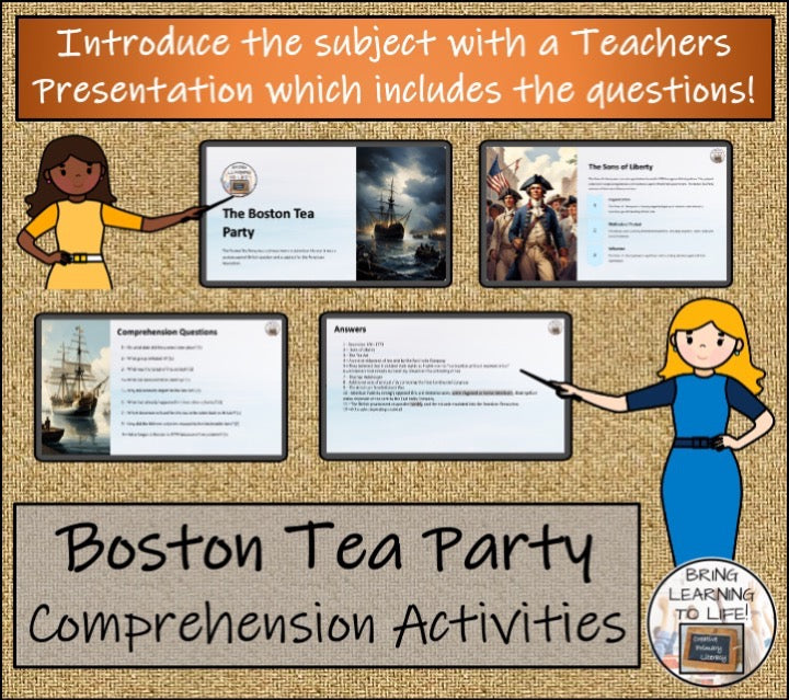 Boston Tea Party Close Reading & Informational Writing Bundle | 5th & 6th Grade