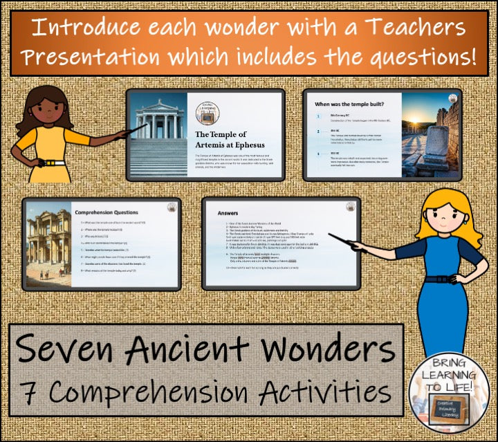 Seven Wonders of the Ancient World Close Reading Bundle | 3rd Grade & 4th Grade