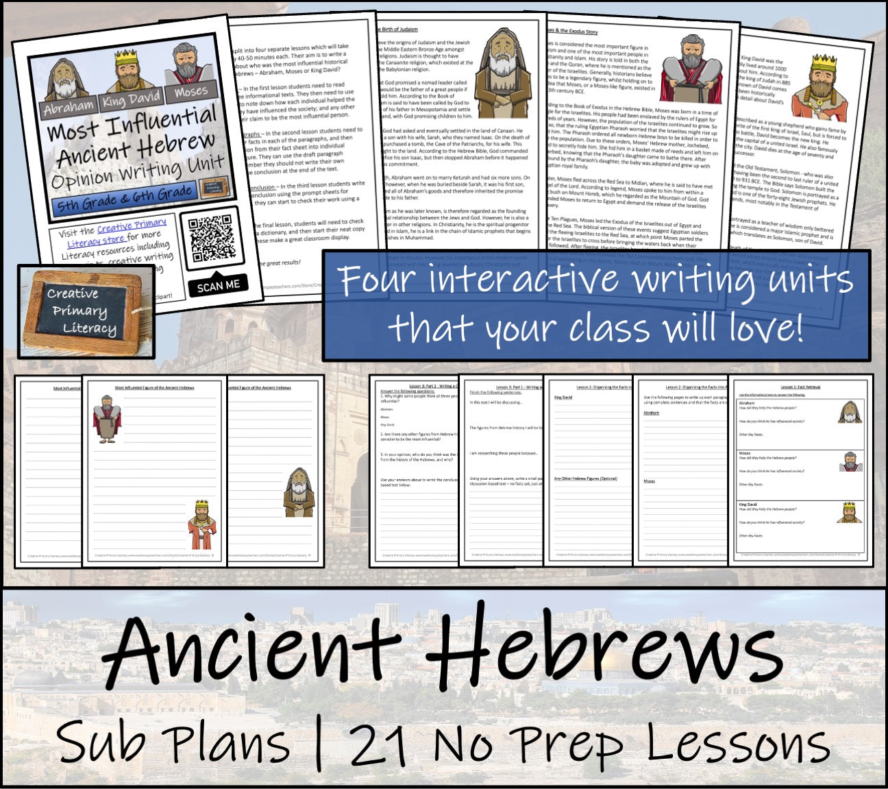 Emergency Sub Plans | Ancient Hebrews Bundle | 5th Grade & 6th Grade