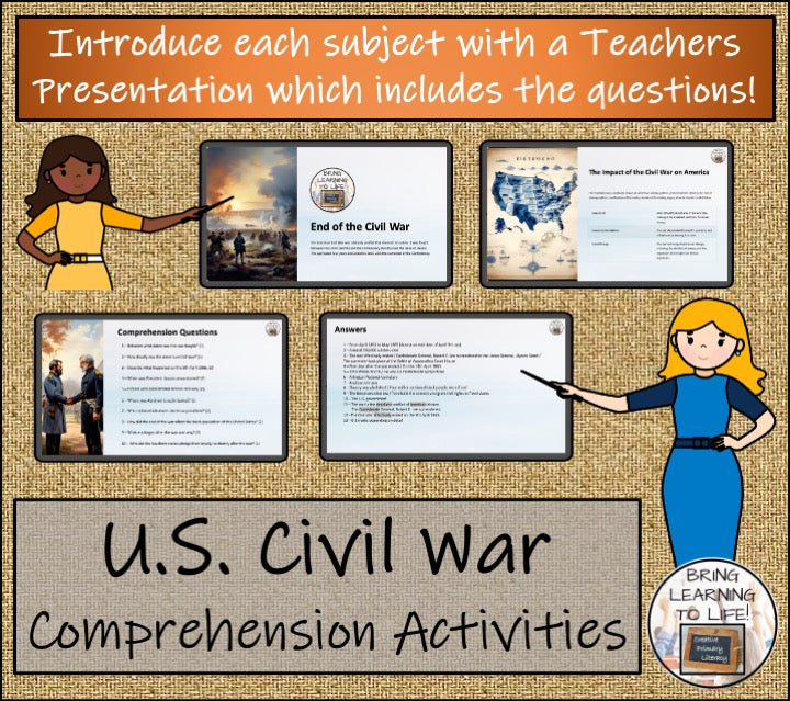 American Civil War Close Reading Activity Bundle | 5th Grade & 6th Grade