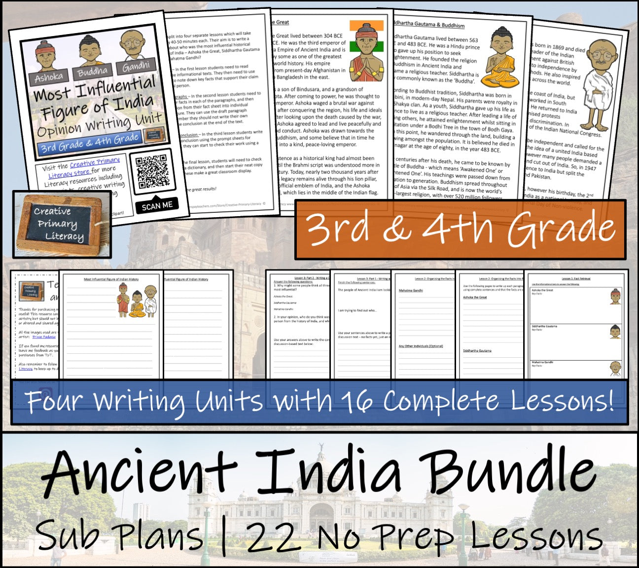 Emergency Sub Plans | Ancient India Bundle | 3rd Grade & 4th Grade