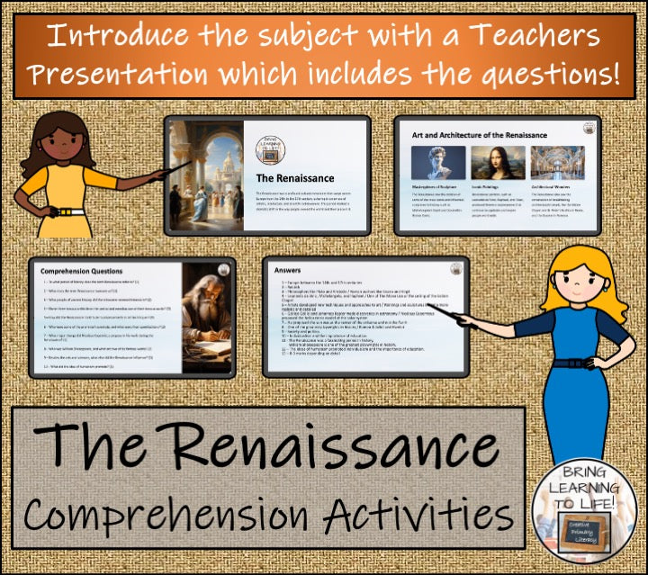 The Renaissance Close Reading Comprehension Activity | 5th Grade & 6th Grade