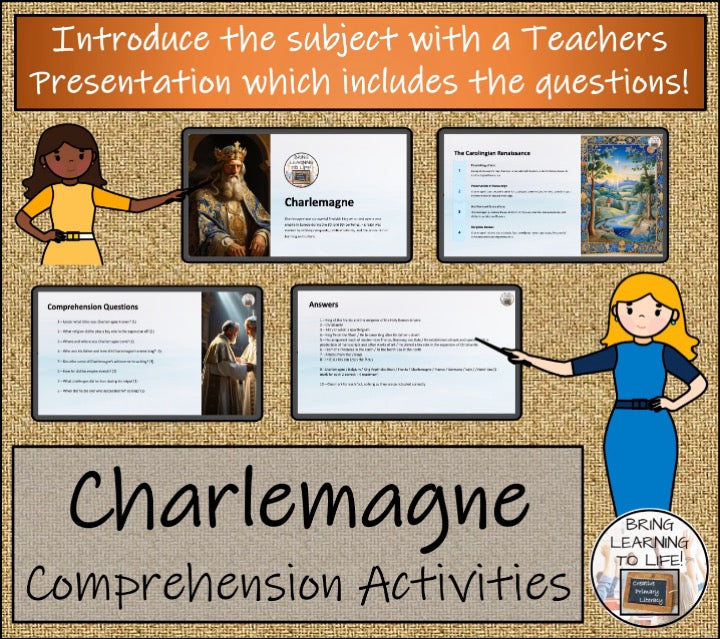 Charlemagne Close Reading & Biography Bundle | 3rd Grade & 4th Grade