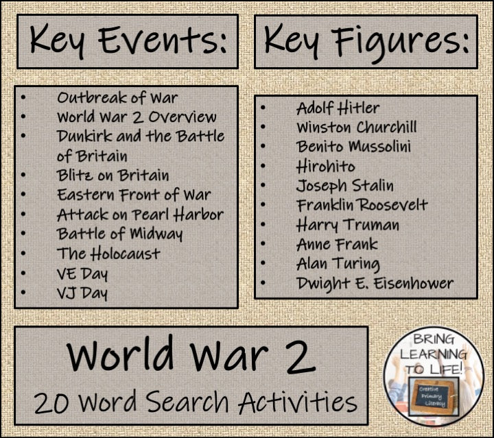 World War 2 Word Search Puzzle Collection