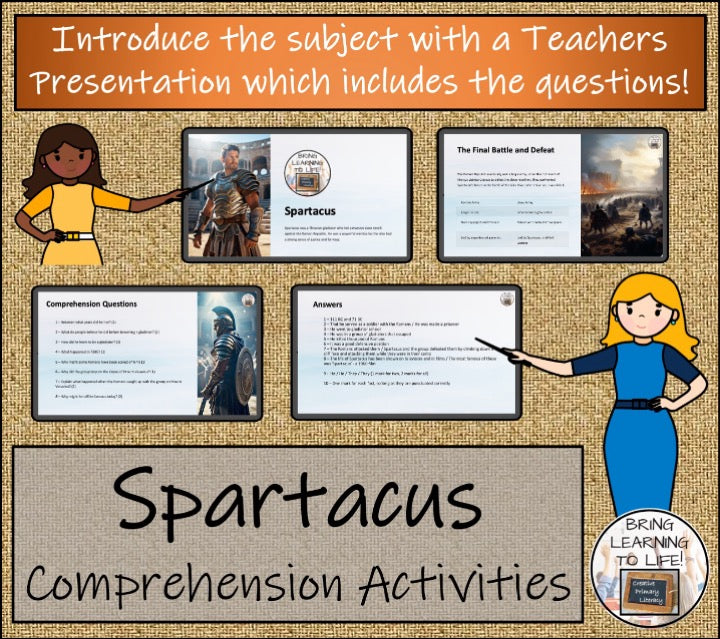 Spartacus Close Reading & Biography Bundle | 3rd Grade & 4th Grade