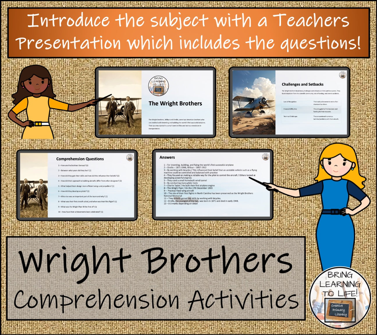 Wright Brothers Close Reading Comprehension Activities | 5th Grade & 6th Grade