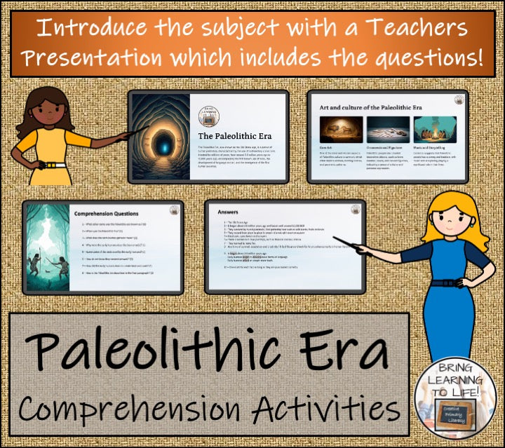 Paleolithic Era of the Stone Age Close Reading Comprehension | 3rd & 4th Grade