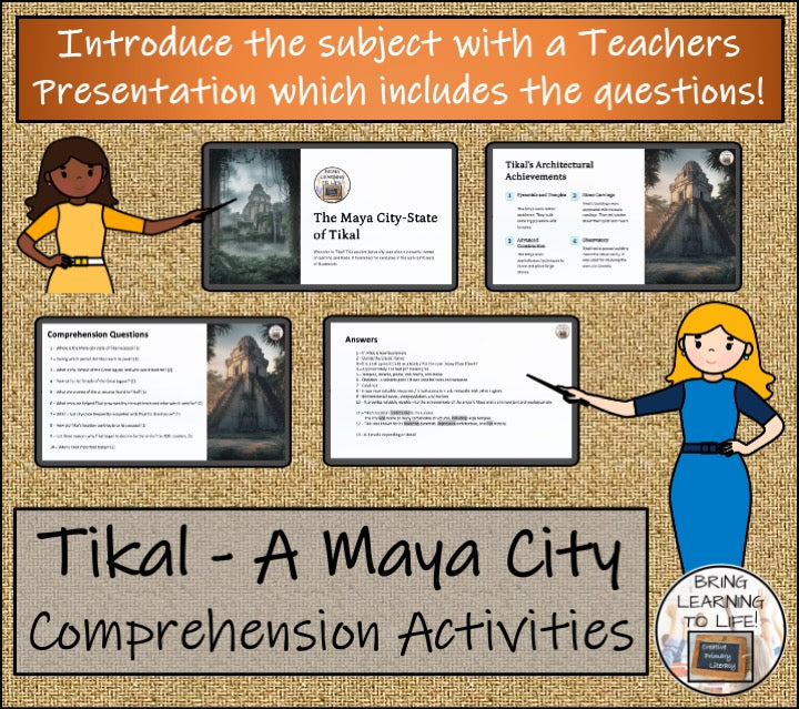 Tikal - A Maya City State Reading Comprehension Activities | 5th & 6th Grade