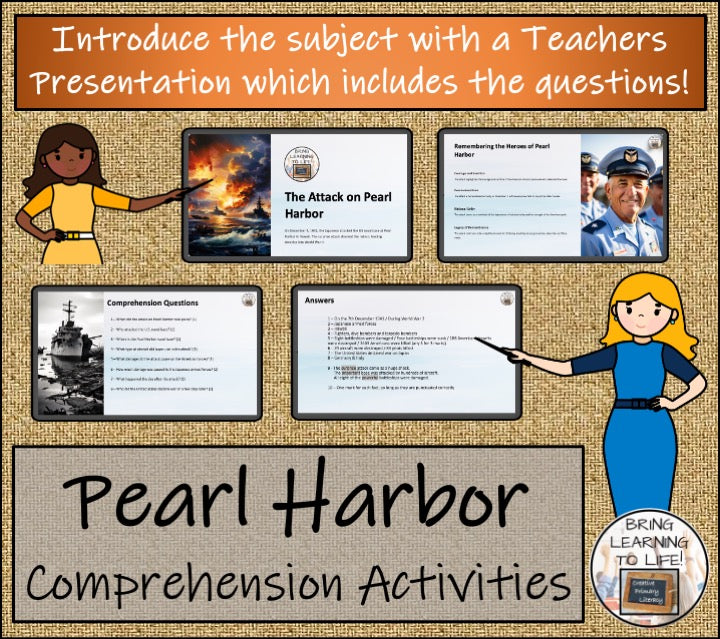 Attack on Pearl Harbor Close Reading Comprehension | 3rd Grade & 4th Grade