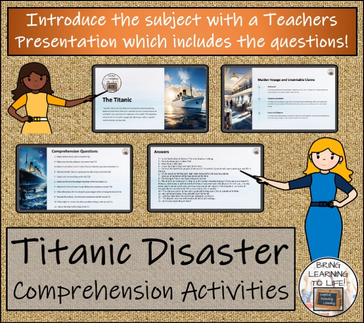 Titanic Close Reading Comprehension Activities | 5th Grade & 6th Grade