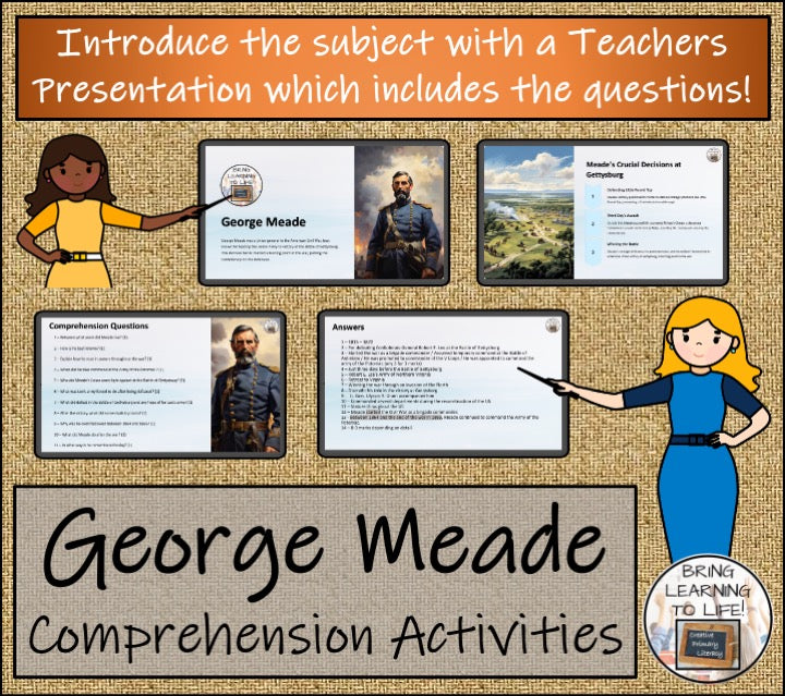 George Meade Close Reading Comprehension Activities | 5th Grade & 6th Grade