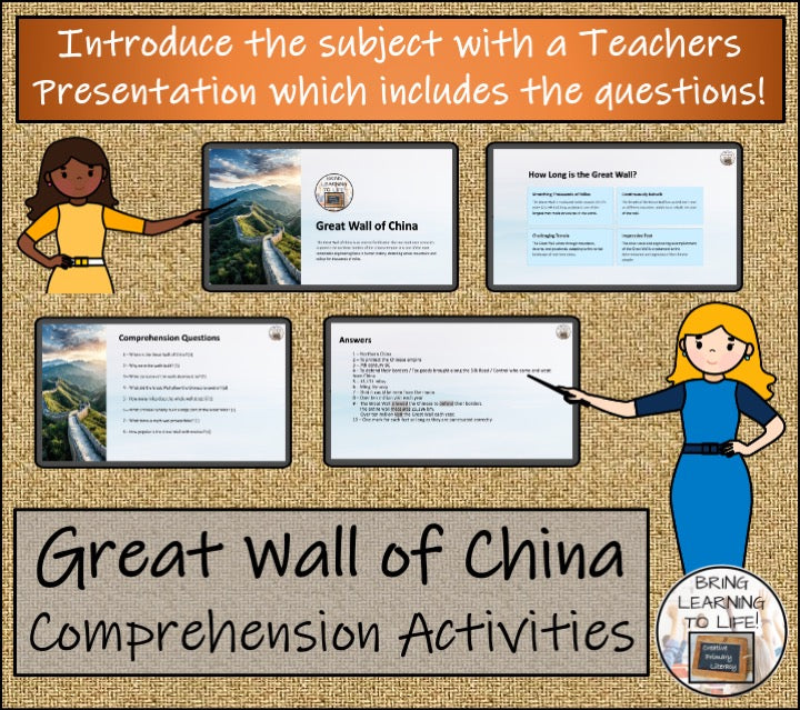 Great Wall of China Close Reading Comprehension Activities | 3rd Grade & 4th Grade