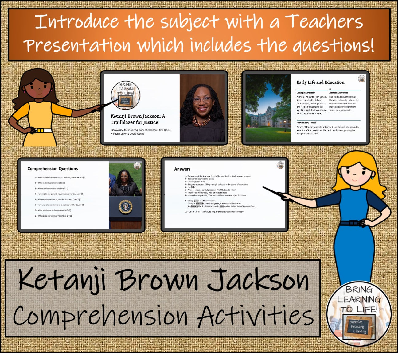 Ketanji Brown Jackson Close Reading Comprehension Activities | 3rd & 4th Grade