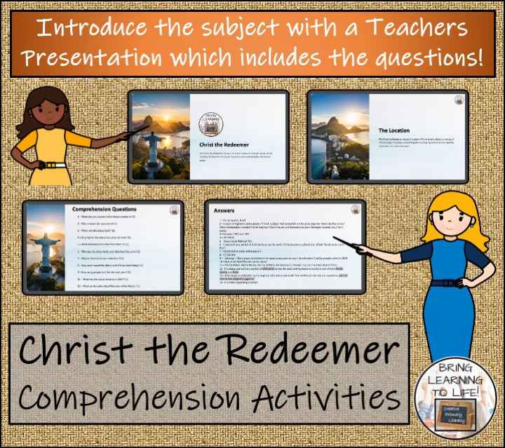 Christ the Redeemer Close Reading Comprehension Activities | 5th Grade & 6th Grade