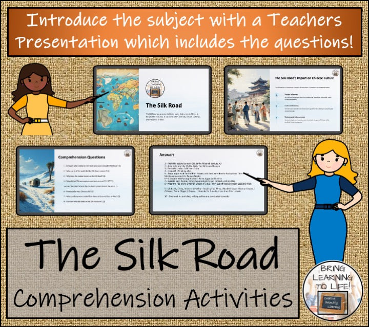 The Silk Road Close Reading Comprehension Activities | 3rd Grade & 4th Grade