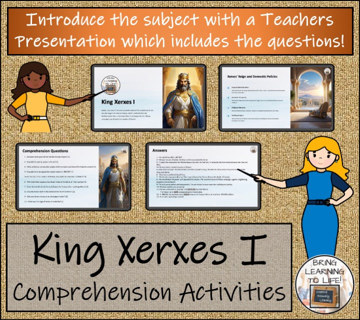 King Xerxes I of Persia Close Reading Activity | 5th Grade & 6th Grade