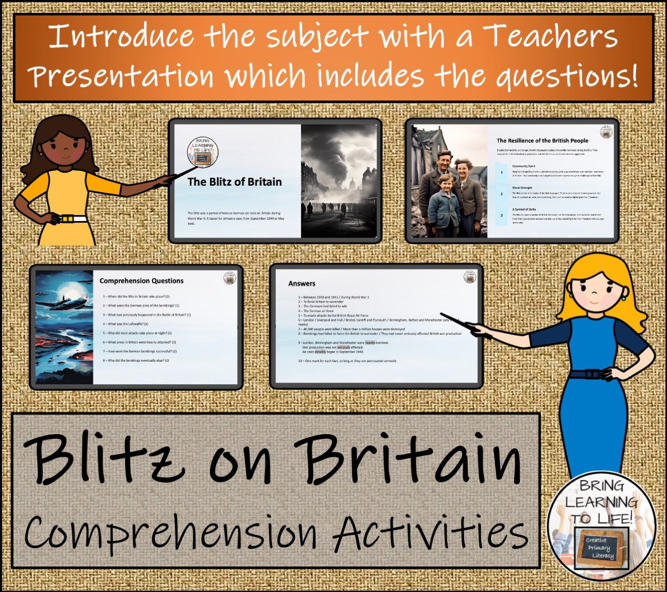 Blitz on Britain in World War 2 Close Reading Comprehension | 3rd & 4th Grade