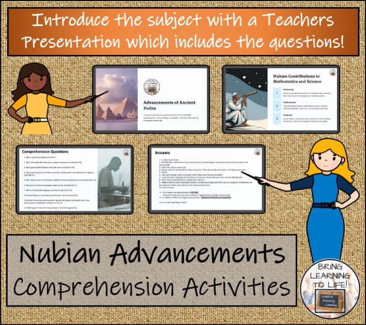 Ancient Nubia Advancements Reading Comprehension Activities | 3rd-4th Grade visual resources for teachers.