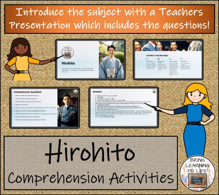 Hirohito Close Reading Comprehension Activities | 5th Grade & 6th Grade