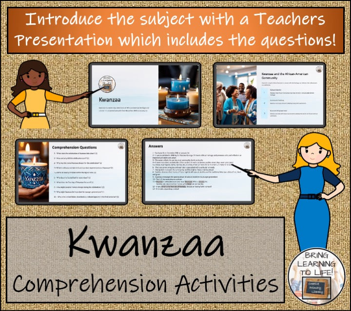 Kwanzaa Close Reading Comprehension Activities | 5th Grade & 6th Grade