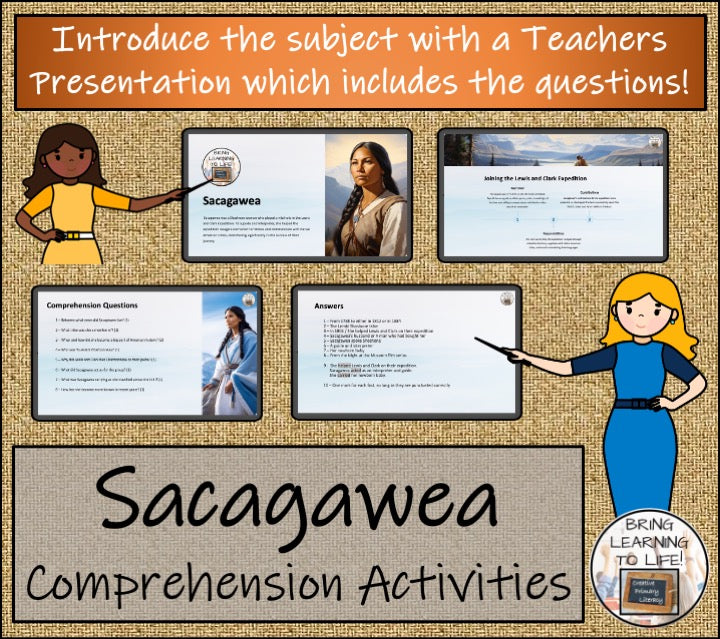 Sacagawea Close Reading Comprehension Activities | 3rd Grade & 4th Grade