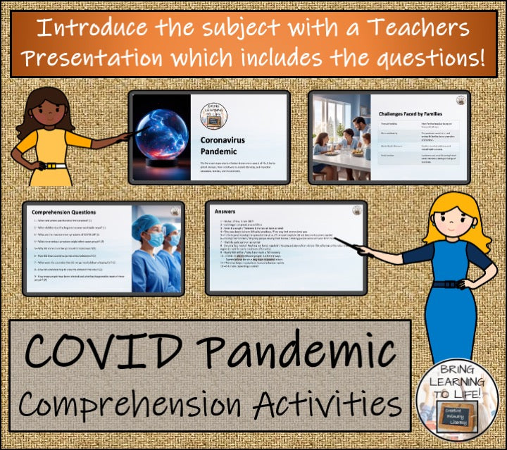 Coronavirus Pandemic Close Reading Comprehension Activities | 5th & 6th Grade