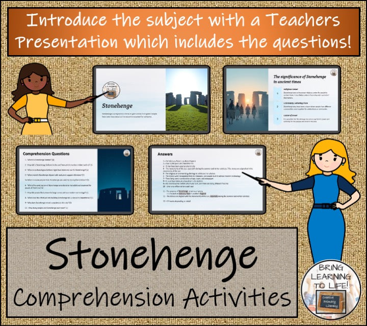 Stonehenge Close Reading Comprehension Activities | 5th Grade & 6th Grade