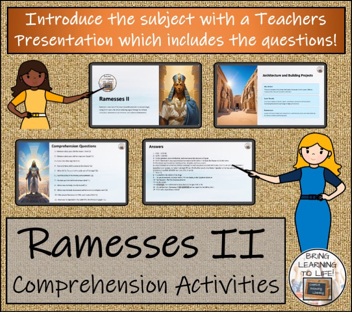 Ramesses II Close Reading Comprehension Activities | 5th Grade & 6th Grade