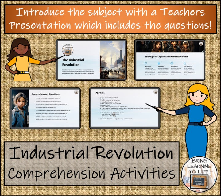 Children of Industrial Revolution Close Reading Comprehension | 3rd & 4th Grade