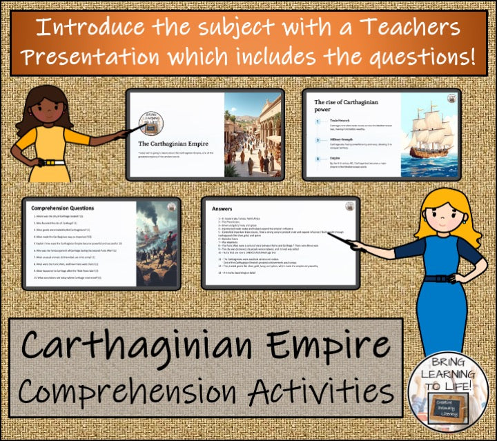 Carthaginian Empire Close Reading Comprehension Activities | 5th & 6th Grade