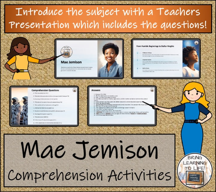 Mae Jemison Close Reading Comprehension Activities | 5th Grade & 6th Grade