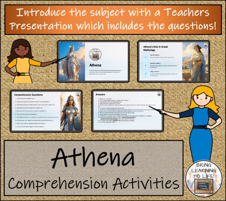 Athena Close Reading Comprehension Activity | 5th Grade & 6th Grade