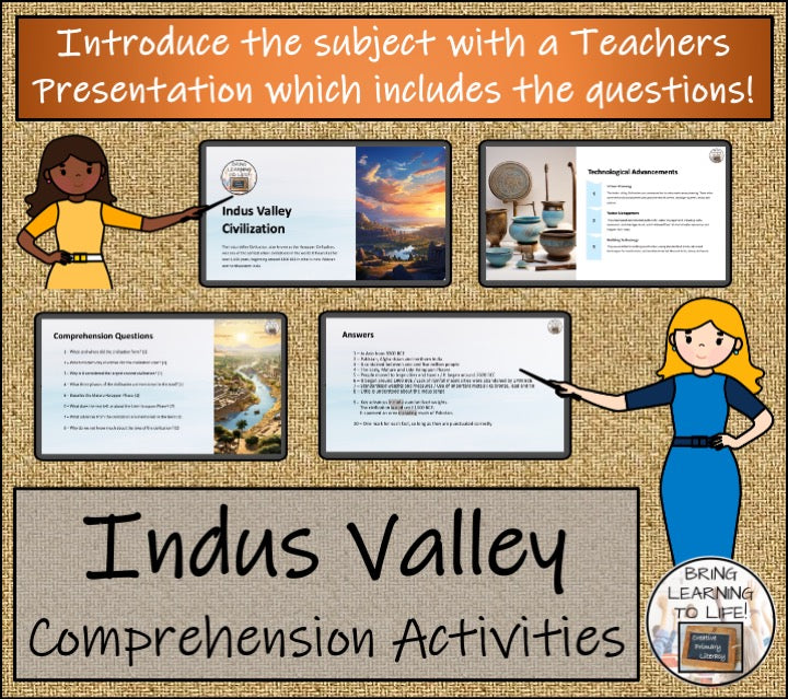 Indus Valley Civilization Close Reading Comprehension | 3rd Grade & 4th Grade