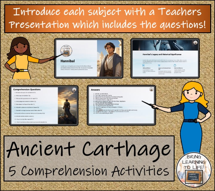 Carthaginian Empire Close Reading Comprehension Bundle | 5th Grade & 6th Grade