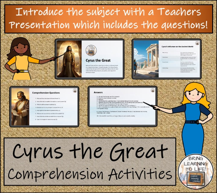 Cyrus the Great Close Reading Comprehension Activities | 3rd Grade & 4th Grade