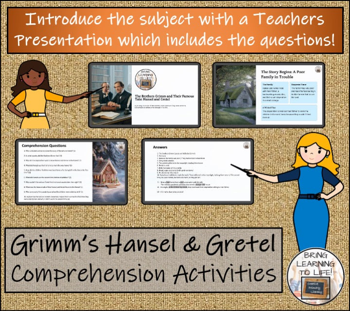 Brothers Grimm's Hansel and Gretel Reading Comprehension | 5th Grade & 6th Grade