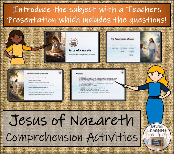 Jesus of Nazareth Close Reading Comprehension Activities | 3rd Grade & 4th Grade