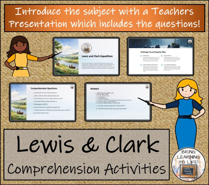 Lewis and Clark Expedition Close Reading Comprehension | 3rd & 4th Grade