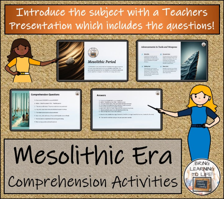 Mesolithic Era of the Stone Age Close Reading Comprehension | 3rd & 4th Grade