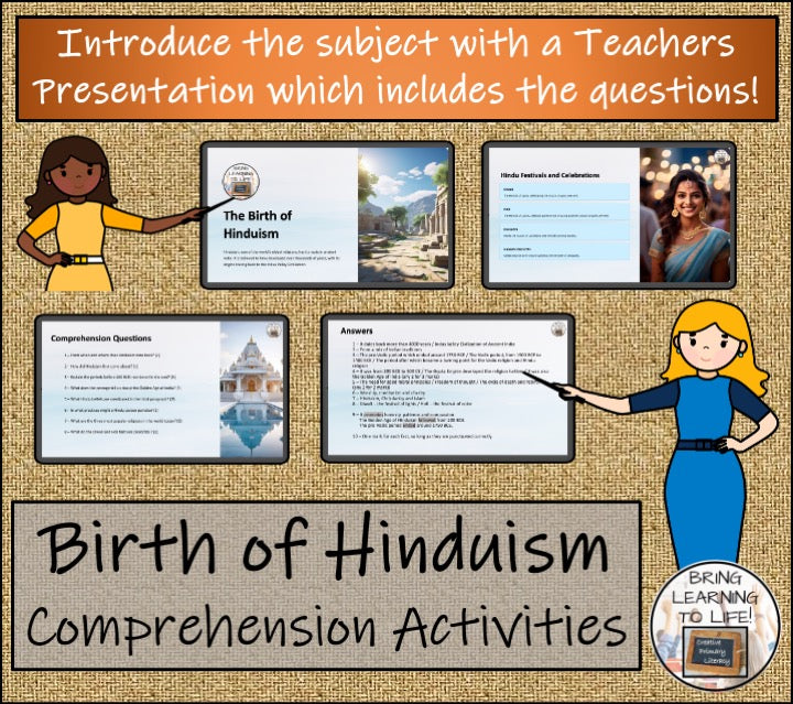 The Birth of Hinduism Close Reading Activities | 3rd Grade & 4th Grade