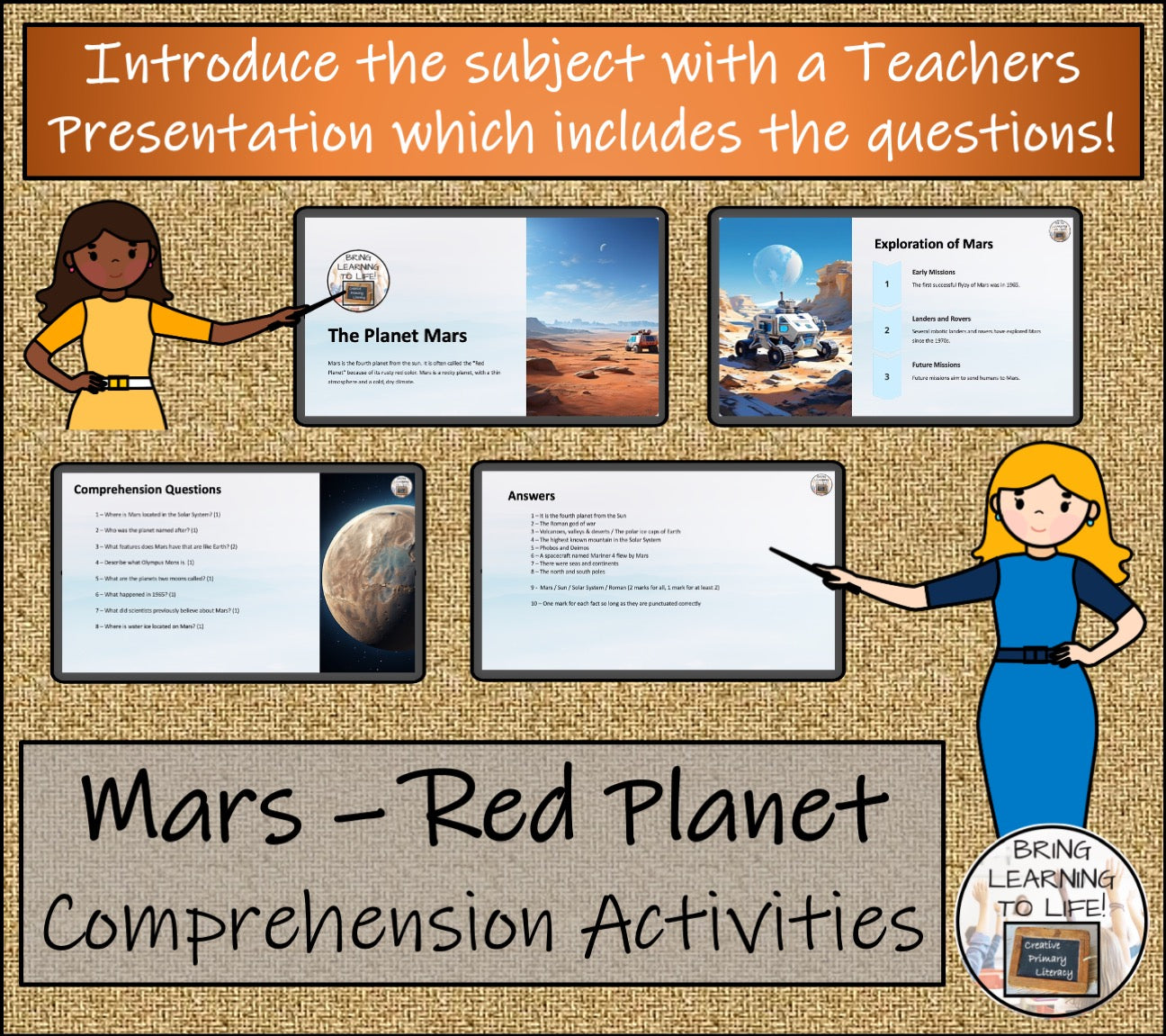 Mars - The Red Planet Close Reading Comprehension Activities | 3rd & 4th Grade