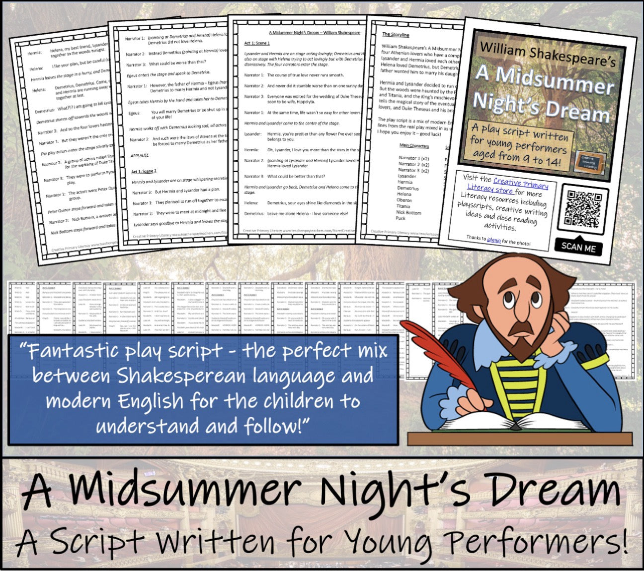Four Shakespeare Plays | Hamlet, Midsummer Night's Dream, Macbeth & Richard III