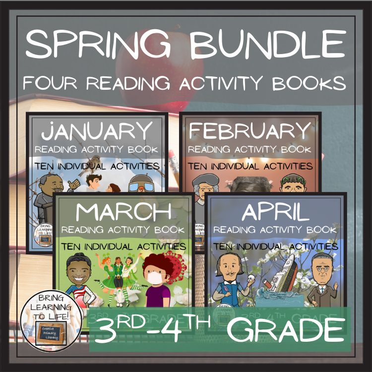 Spring Close Reading Comprehension Book Bundle | 3rd-4th Grade