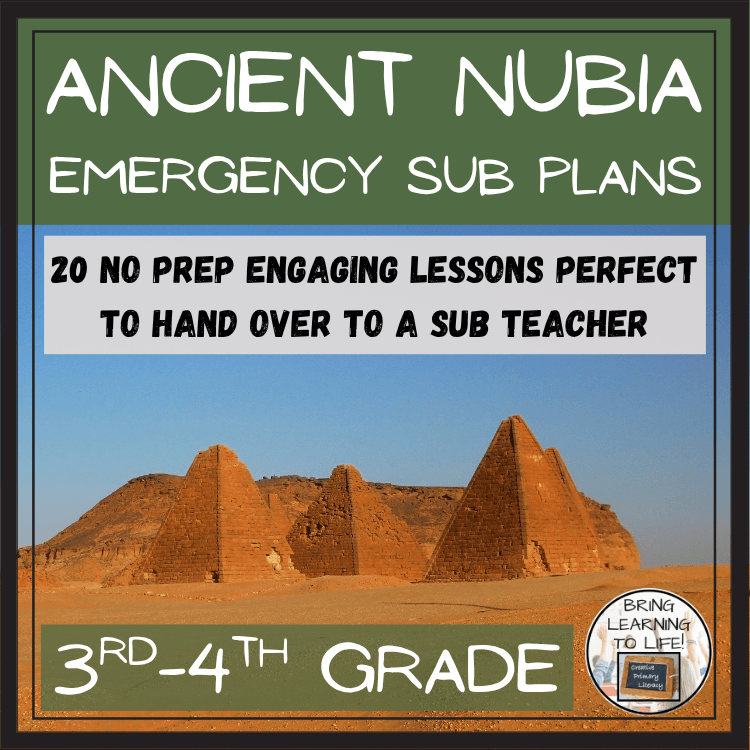 Emergency Sub Plans: Ancient Nubia Bundle | 3rd–4th Grade – Creative ...