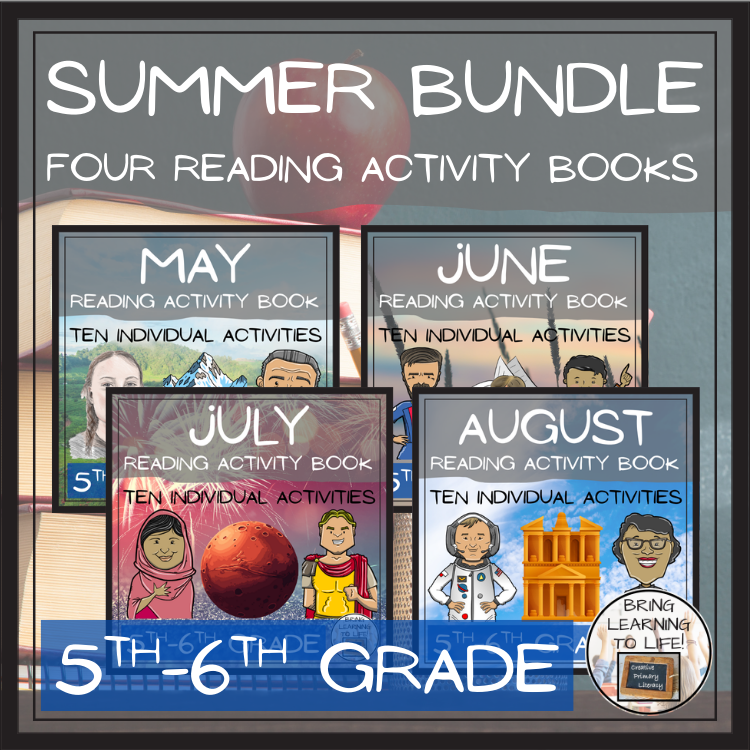 Summer Close Reading Comprehension Book Bundle | 5th-6th Grade